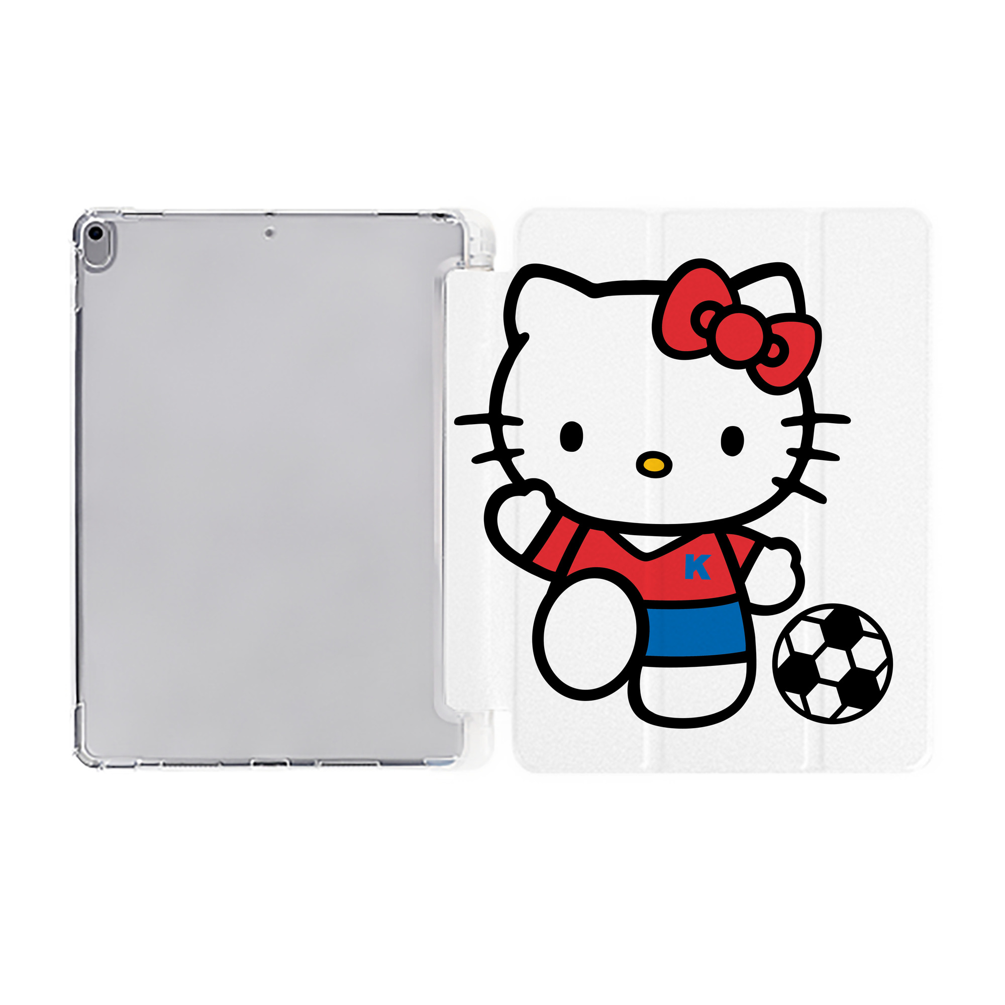 （画像用） Hello Kitty ハローキティ IPad ケース ペン収納付き 三つ折りスタンド PUレザー×シリコン 対応機種9.5/10.5/10.9インチ